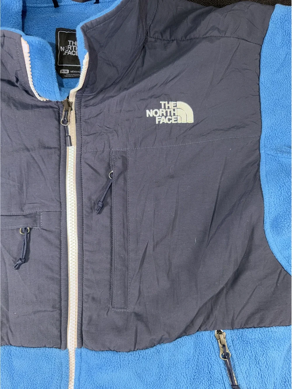 The North Face Men's Medium Blue and Gray Fleece Jacket